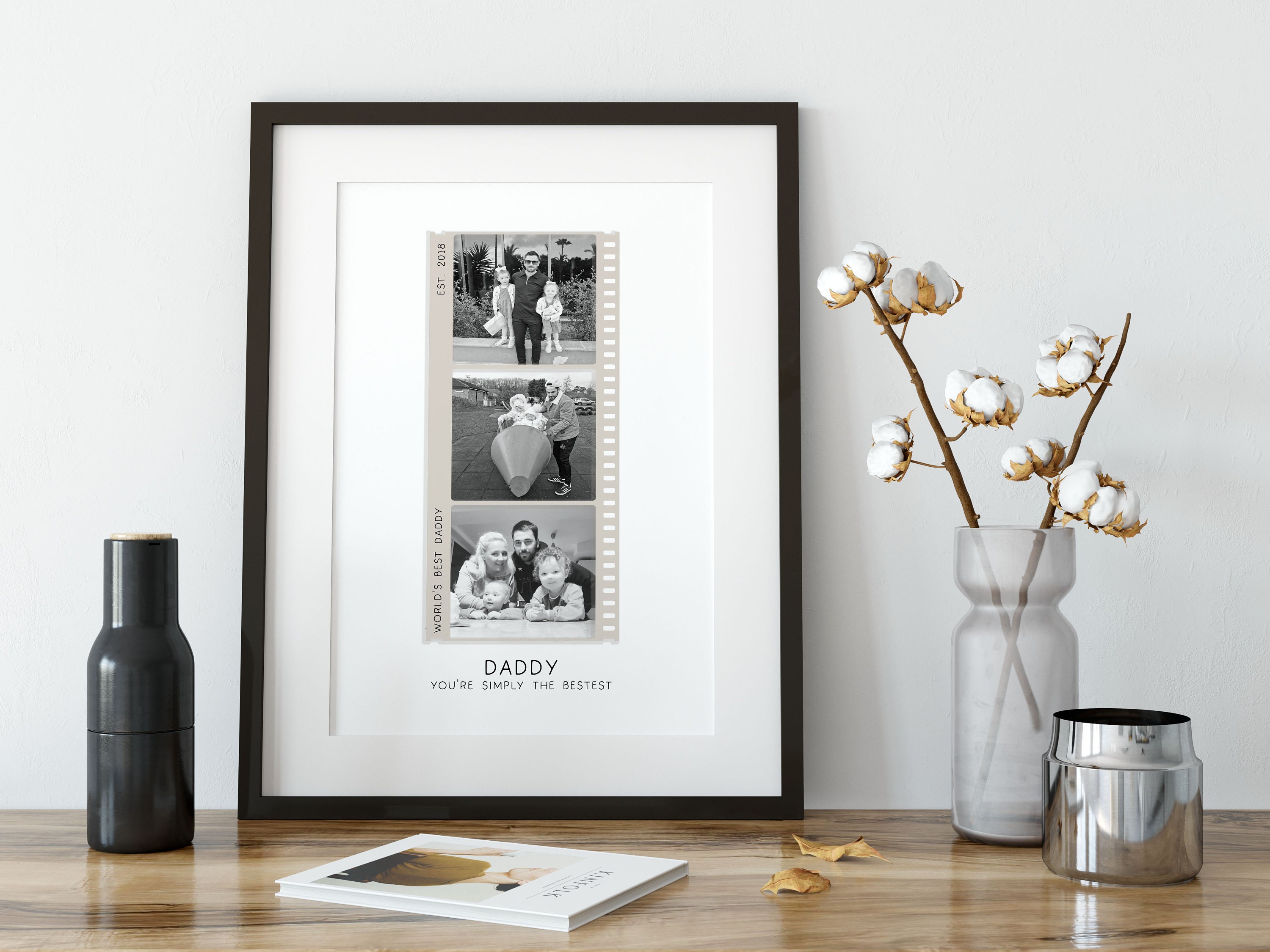 Personalised Valentines Old School Film Photo Gift, Custom Print for Mum,  Sweet Dad Birthday gift, Photo Family Gift