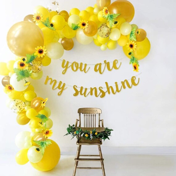 Sunflower Theme Baby Shower Decorations 114PCS Balloon | Etsy