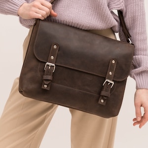 Mens leather messenger bag,College bag,Handmade computer bag,Shoulder bag men,Crossbody bag men,Personalized messenger bag