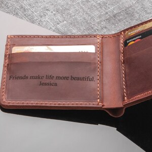 Gifts for fisherman dad,Fisherman gift for dad,Fishing leather wallet,Fishing wallet for men,Wallet for fisherman,Fishing gifts for men image 3