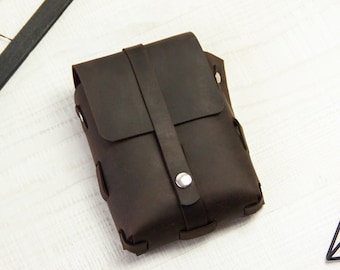 Sac à main artisanal en cuir noir [Fait main au Portugal