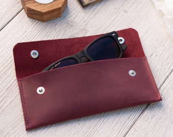 Case for glasses,Leather sunglass case,Custom glasses case,Personalised glasses case,Leather glasses case,Eyeglass case soft