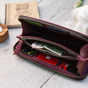 Zipper wallet women,Clutch wallet women,Long leather wallet,Womens leather wallet,Clutch wallet leather,wallet personalized for women