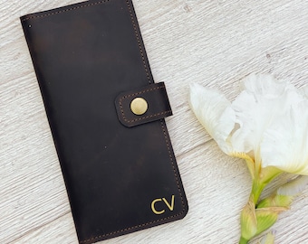 Womens wallet large,Leather wallet women's,Engraved wallet for women,Leather long wallet,Handmade wallet women,Ladies wallet