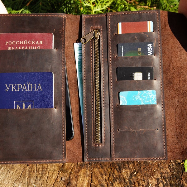 Travel document organizer,Passport wallet,Card wallet, Travel wallet,Personalized travel wallet,Passport holder,Traveler gift organizer