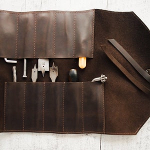 Leather Tool Roll Chiseltool Roll Leathercustom Tool - Etsy