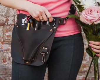 Cinto de jardinagem de couro, Cinto de ferramentas de jardim de couro, Bolsa de jardim de couro, Cinto de ferramentas de florista, Presentes de jardinagem personalizados para mulheres