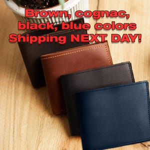 Cuero de billetera para hombre, hombres de billetera monograma, hombres personalizados de billetera, hombres de billetera bifold, cuero de billetera hecho a mano, billetera con iniciales