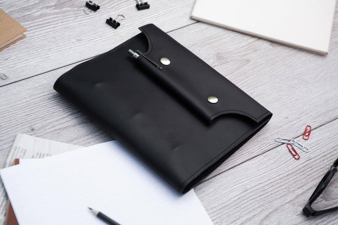 Leather Binder 4 Ring, Black Binder, 2 Ring Binder A5, Leather 6 Ring