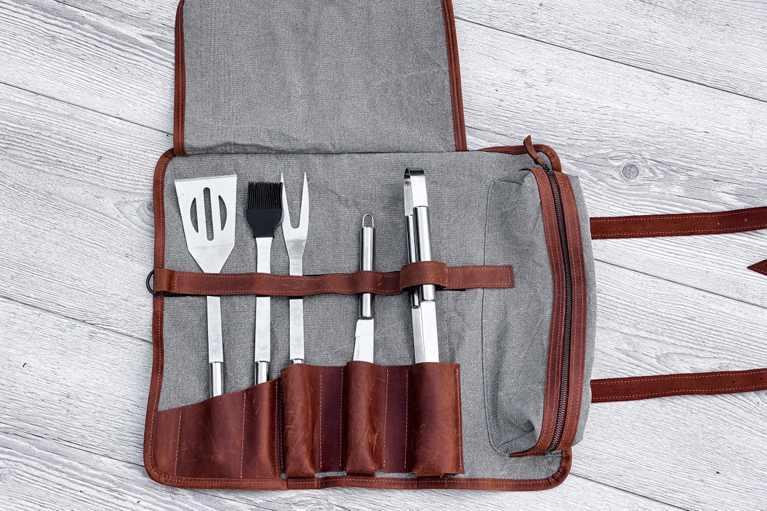 Grill Tools Storage,outdoor Cooking Bag,bbq Tools Storage,leather