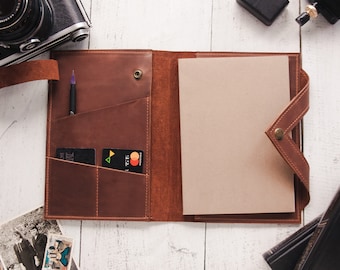 Rhodia notebook cover,Rhodia leather cover,Leather journal cover,Personalized notebook cover,Leather journal refillable,Small sketchbook