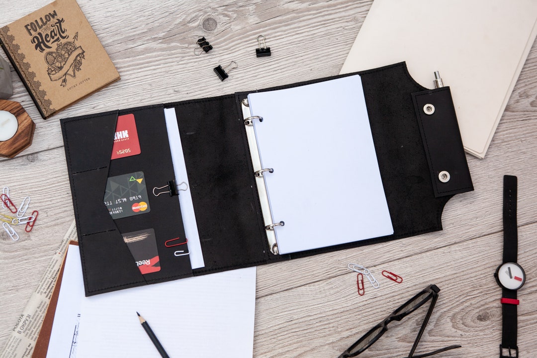 Leather Binder 3 Ring, Leather Binder A4, Leather Binder A5, 3 Ring Binder Travel, Leather