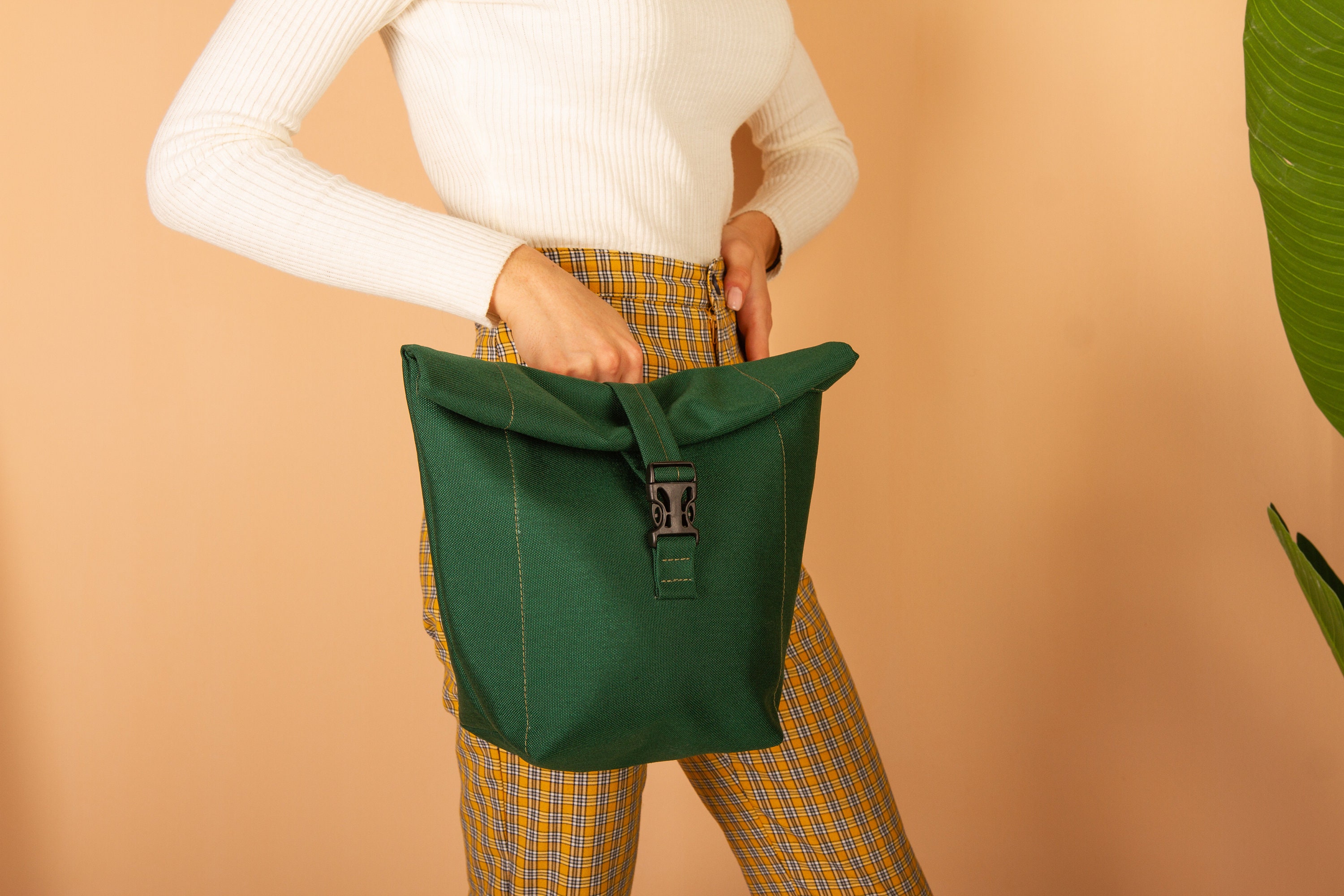 Lunch Bag, Insulated Lunch Waxed Cotton Canvas Bag, Bag Women