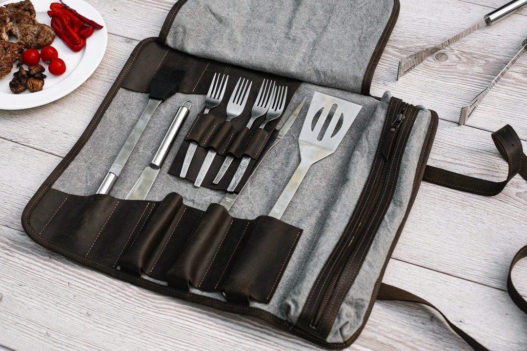 Bbq Tool Rollbarbeque Giftsgrill Bagchef Gifts for Etsy