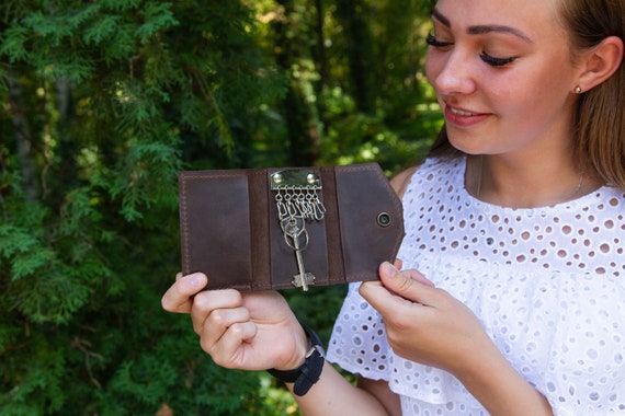 Leather Key Pouch Wallet