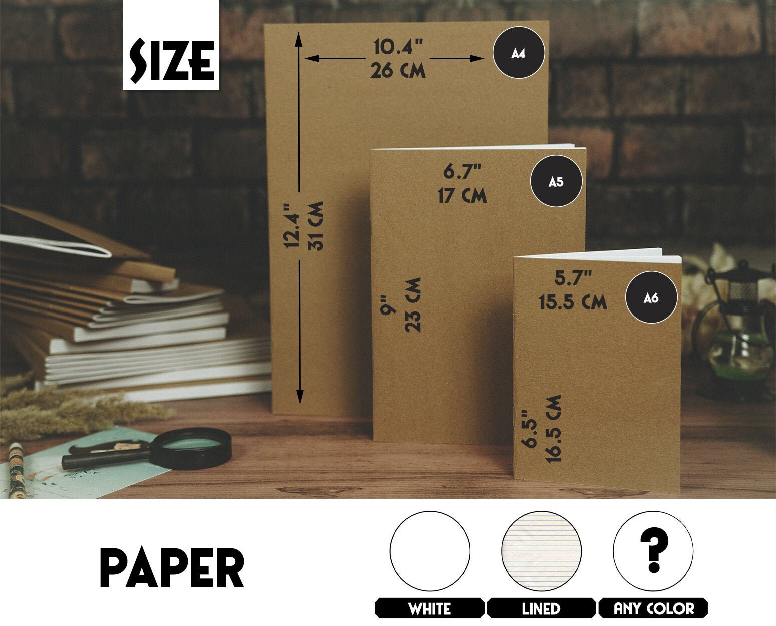 Notebook Paper Lined Journal Paper Craft Paper Notebook Etsy