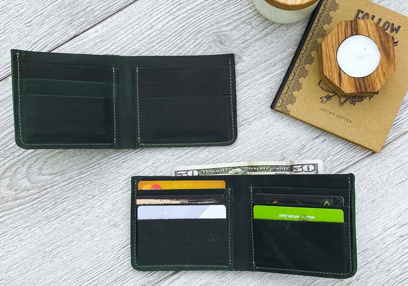 Gifts for fisherman dad,Fisherman gift for dad,Fishing leather wallet,Fishing wallet for men,Wallet for fisherman,Fishing gifts for men image 8