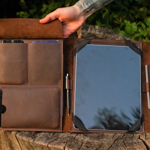 Housse en cuir pour ipad, portefeuille en cuir pour ipad, housse pour ipad personnalisée, housse pour iPad pro 12,9, étui pour iPad air 2, étui pour iPad mini 6 avec pot à crayons