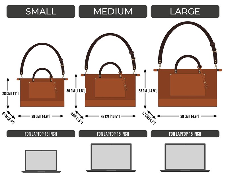 Laptop bag women leather, Leather tote bag for women with zipper, Leather bag women, Leather computer bag women, Leather tote bag image 6