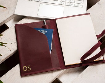 Cubierta de cuaderno de viajeros, cubierta de cuaderno de cuero, cubierta de cuaderno A5, cubierta de cuaderno de cuero a4, cartera de cuero, cuero A4, cubierta de cuaderno a3