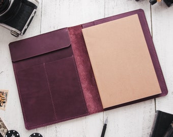 Leather journal cover refillable, Leather journal cover personalized, Leather journal cover moleskine, Leather journal cover A4, A5