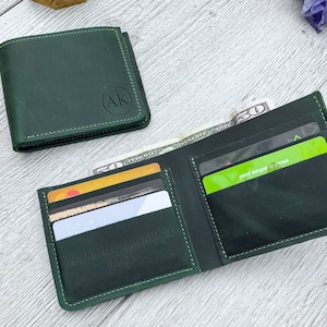 Cartera de hombre personalizada, Cartera de regalo para hombres, Cartera de cuero para hombres, Cartera de regalos para papá, Cartera de monograma para hombres, Cartera para hombres, Cartera para papá