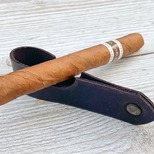 Leather cigar rest, Custom cigar stand, Leather travel cigar prop, Leather cigar holder, Leather pipe stand, Groomsman gift ideas