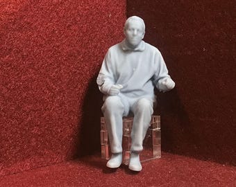 G-Scale figure seated driver - 3D scan of a real person - M043 (also GN15)