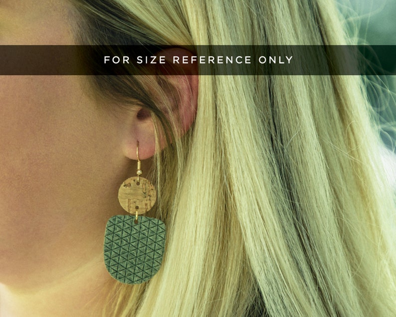 Vintage Rose Cork Leather Boho Dangle Teardrop Earrings Leather Earrings Leather Teardrop Earrings Valentine/'s Day Vintage Earring