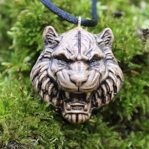 Wooden Tiger Pendant