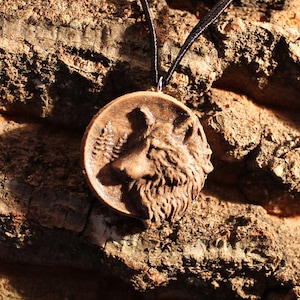 Wolf Necklace, Wooden Wildlife Pendant