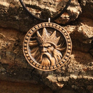 Wooden Odin Pendant