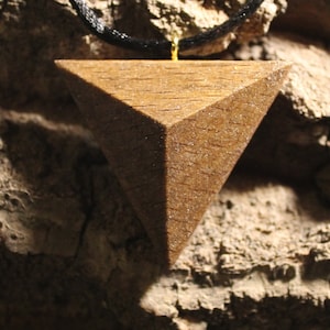 Wooden Triangle Pendant
