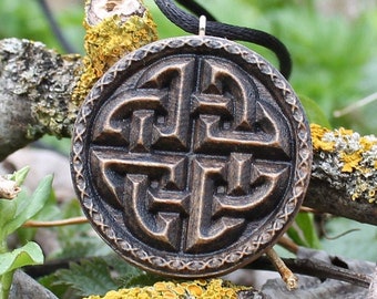 Celtic Knot Necklace, Wooden Pendant, Personalized Gift