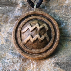 Zodiac Necklace ,Custom Pendant, Aquarius Astrology Charm