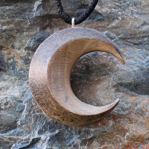 Collier croissant de lune, pendentif céleste
