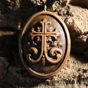 Kreuz Anhänger aus Holz, Taufgeschenk