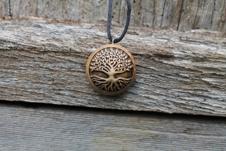 Tree Of Life Yggdrasil Pendant Necklace - 20" Silver Plated Chain, Handmade, Gift Bag Included