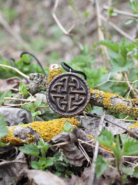 Celtic Knot Necklace, Wooden Pendant, Personalized Gift