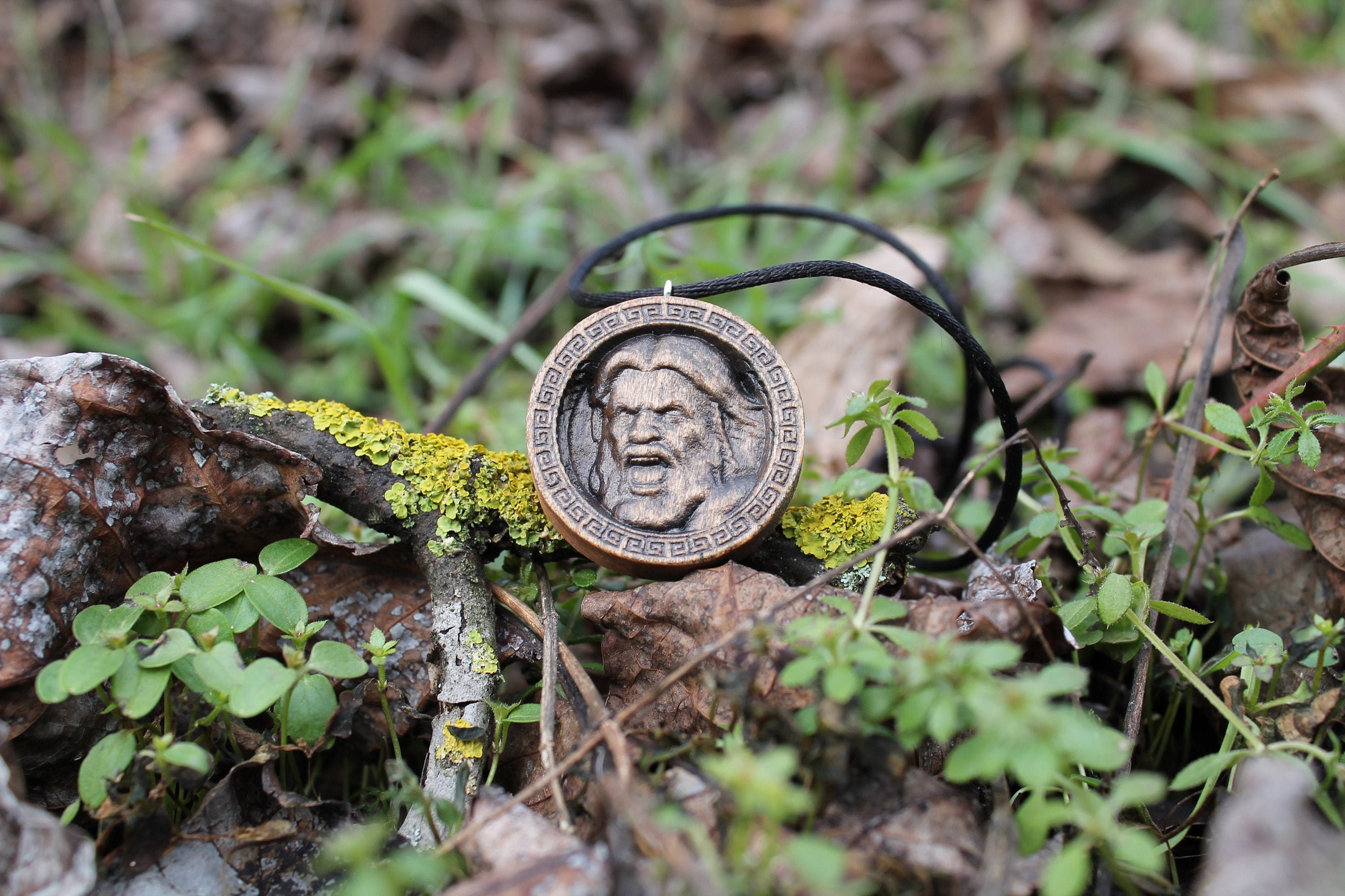 Viking Pendant Wooden Pagan Jewelry Norse Necklace Etsy Canada