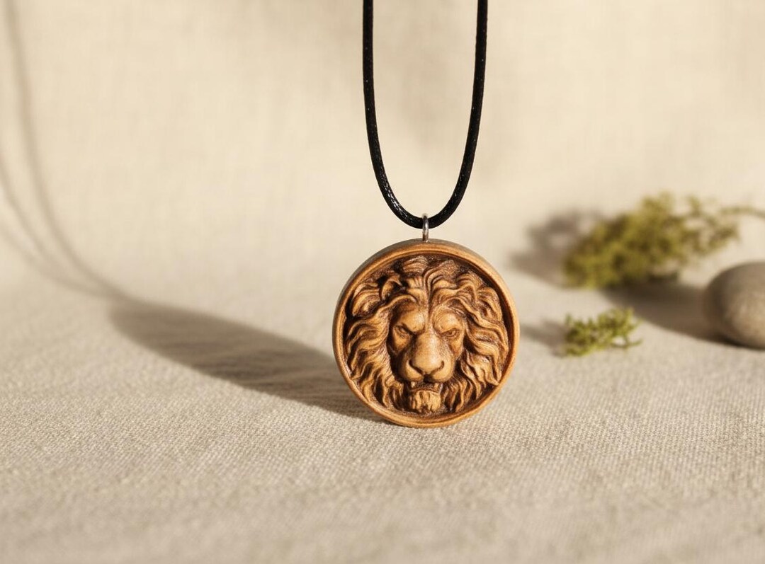 Collana Con Pendente A Forma Di Leone Con Capelli Dorati A Forma - Foto 7