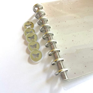 Silver Customizable Planner Binding Discs -Ideal for Bullet Journals-or Planners
