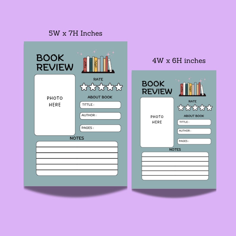 Book Review Notepad Avid Reader - Etsy