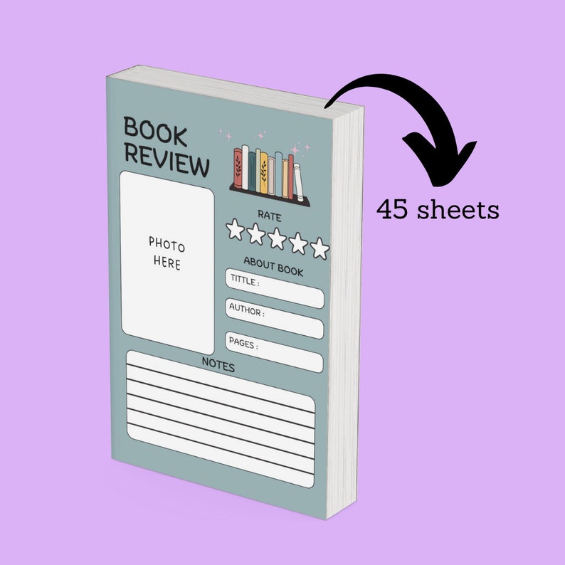 Book Review Notepad Avid Reader - Etsy