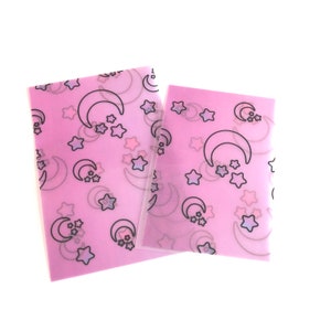 Moon and Stars sticker storage pocket | Planner accessories | Sticker pouch| B6 planner