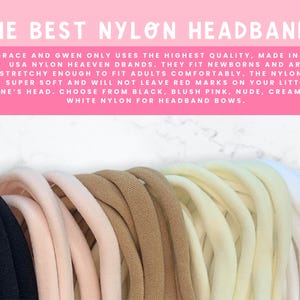 Interchangeable Nylon Headband Sets | Baby Headband | Headbands for Clip Bows | Soft Nylon Headbands | Universal Nylons for Clip Hair Bows image 4