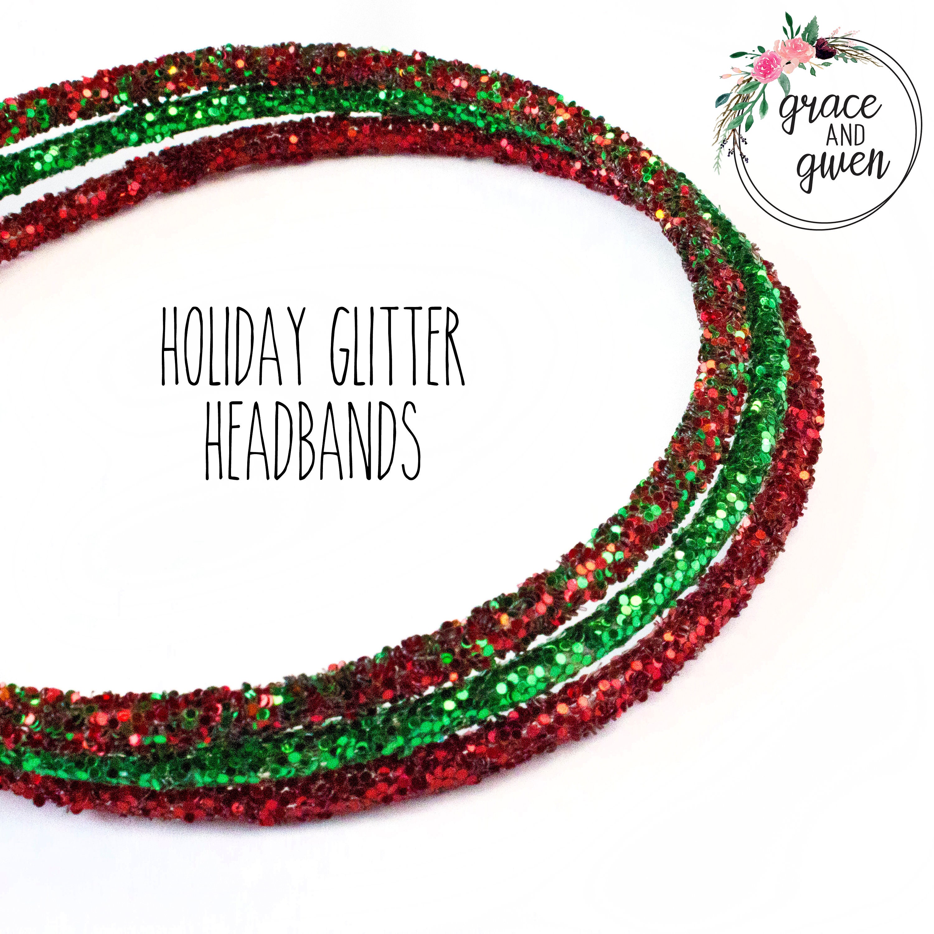 HOLIDAY Chunky Iridescent Glitter Headbands Glitter Etsy