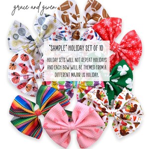 Grab Bag Surprise Liver Pool Bows | Mystery Bow Set | Baby Girl Headbands and Clips | Toddler & Baby Bows | Discount Bows | Bulk Bow Sets