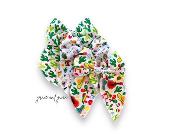 Cinco de Mayo Sailor Bows Collection | Hair Bows for Girls | Toddler Hair Bows | Bow Clips | Fable Hair Bows | Taco & Fiesta Bows for Girls