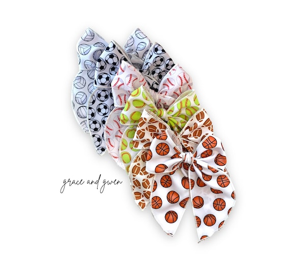 Sport Gwen Bows | Sailor Hair Bows | Toddler Bow | Bows for Girls | Fable Hair Bows | Baseball Bow | Basketball Bow | Soccer Bow | Softball